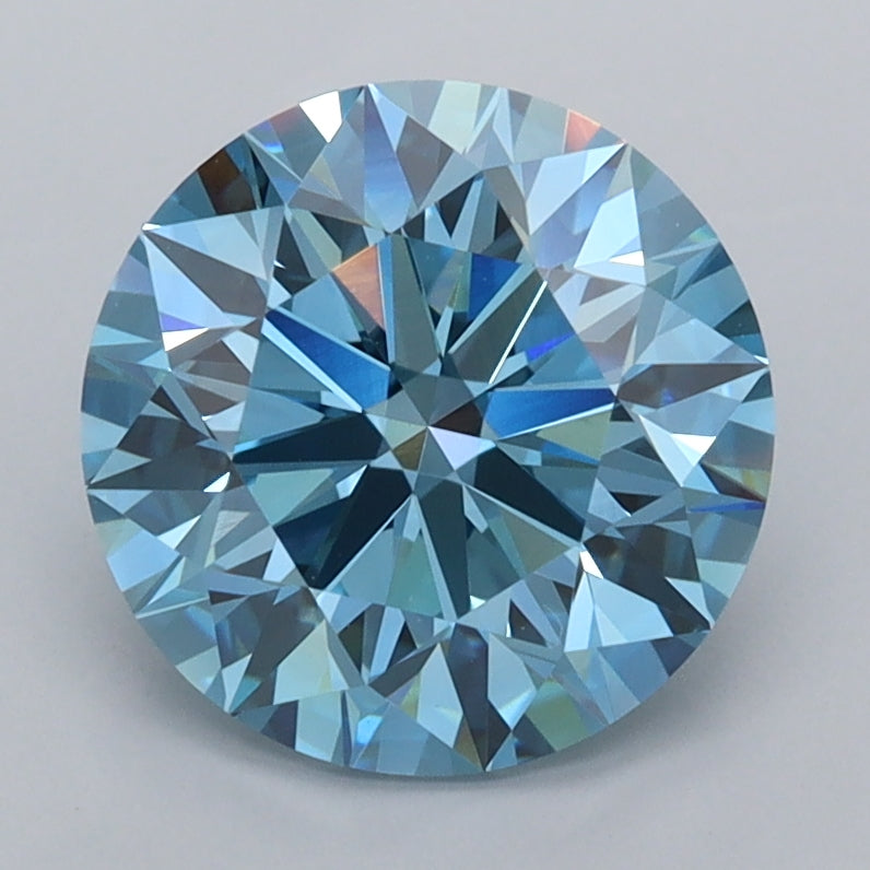 2.50 Carat Round Shaped, Excellent Cut, VVS2 Clarity, IGI Certified Lab Grown Diamond