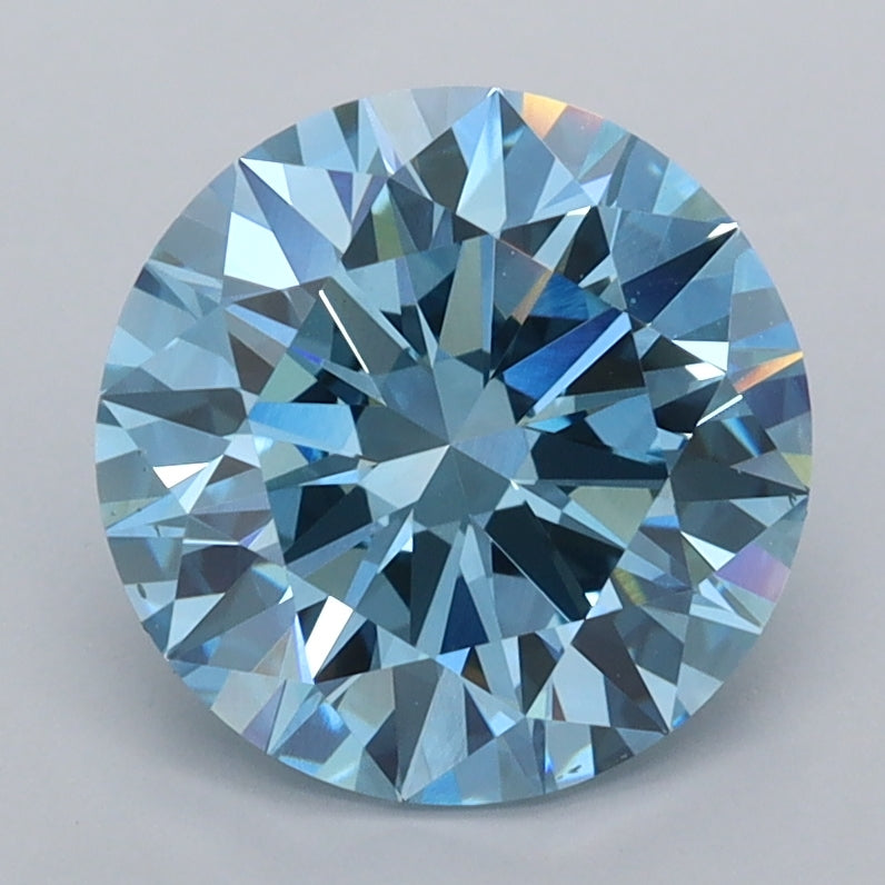 2.46 Carat Round Shaped, Ideal Cut, VVS2 Clarity, IGI Certified Lab Grown Diamond
