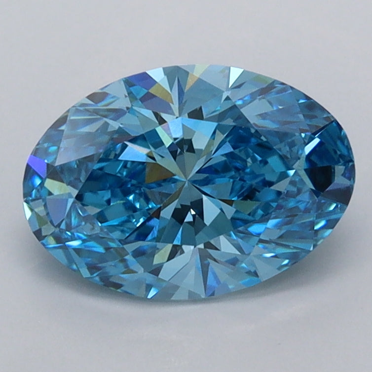 1.53 Carat Oval Shaped, Excellent Cut, VVS2 Clarity, IGI Certified Lab Grown Diamond
