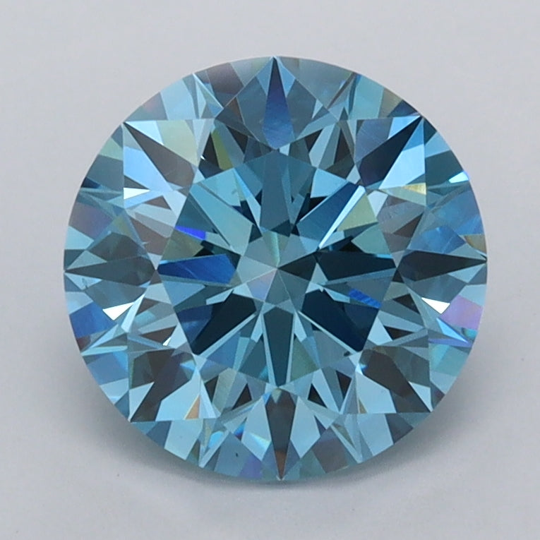 2.04 Carat Round Shaped, Ideal Cut, VVS1 Clarity, IGI Certified Lab Grown Diamond