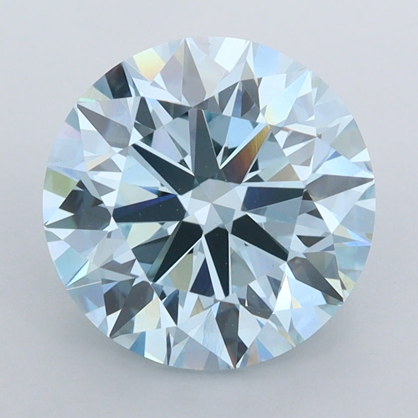 3.01 Carat Round Shaped, Excellent Cut, VVS2 Clarity, IGI Certified Lab Grown Diamond