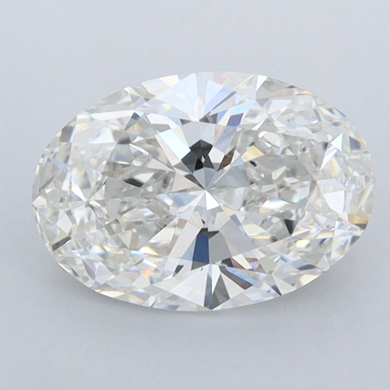 1.50 Carat Oval Shaped, Ideal Cut, G Color, VVS2 Clarity, IGI Certified Lab Grown Diamond