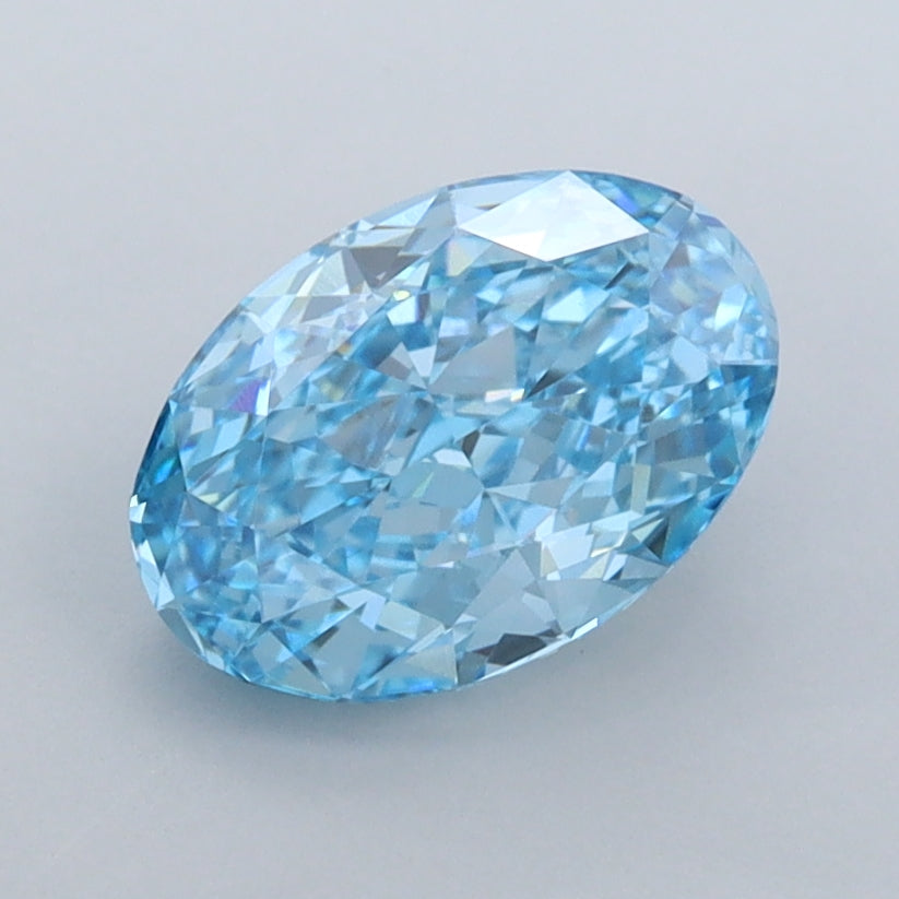 1.58 Carat Oval Shaped, Ideal Cut, VVS2 Clarity, IGI Certified Lab Grown Diamond