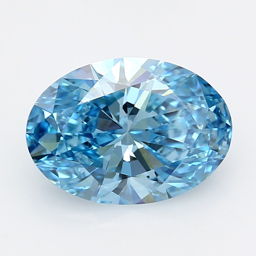 3.05 Carat Oval Shaped, Ideal Cut, VVS2 Clarity, IGI Certified Lab Grown Diamond