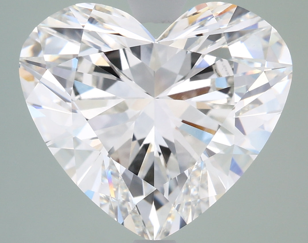5.05 Carat Heart Shaped, Excellent Cut, G Color, VVS2 Clarity, IGI Certified Lab Grown Diamond