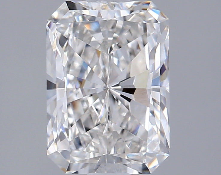 1.42 Carat Radiant Shaped, Excellent Cut, F Color, VVS2 Clarity, IGI Certified Lab Grown Diamond