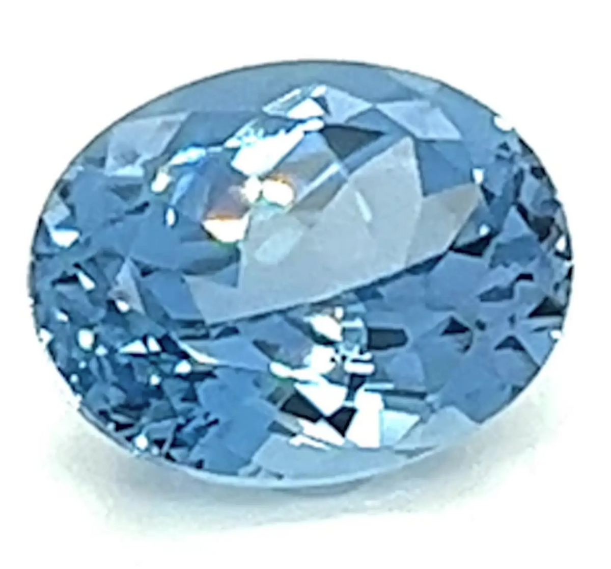 0.53 Carat Oval Cut Lab-Created Aqua Blue Spinel