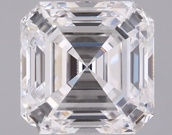 1.57 Carat Asscher Shaped, Ideal Cut, D Color, VVS2 Clarity, IGI Certified Lab Grown Diamond