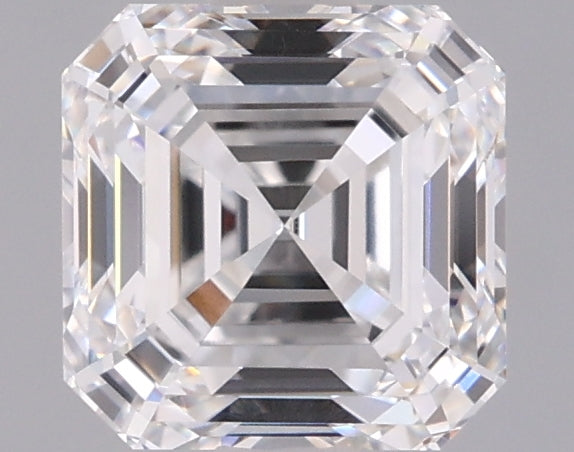 1.53 Carat Asscher Shaped, Ideal Cut, D Color, VVS2 Clarity, IGI Certified Lab Grown Diamond
