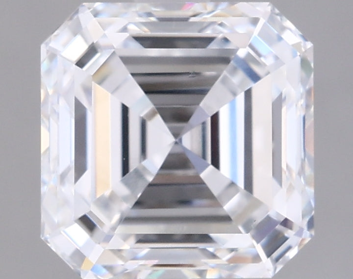 2.02 Carat Asscher Shaped, Ideal Cut, D Color, VVS2 Clarity, IGI Certified Lab Grown Diamond