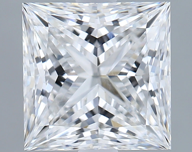 2.02 Carat Princess Shaped, Ideal Cut, E Color, VVS2 Clarity, GIA Certified Lab Grown Diamond