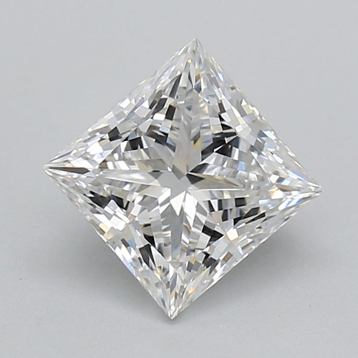 2.05 Carat Princess Shaped, Ideal Cut, E Color, IF Clarity, IGI Certified Lab Grown Diamond