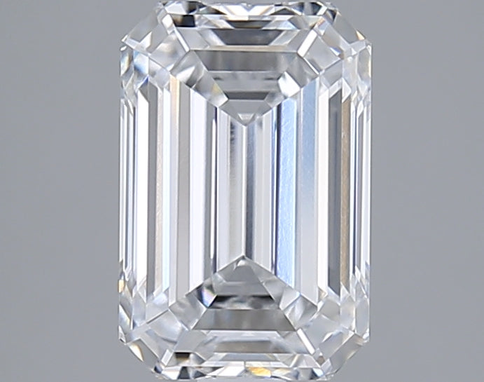2.26 Carat Emerald Shaped, Ideal Cut, D Color, VVS2 Clarity, GIA Certified Lab Grown Diamond
