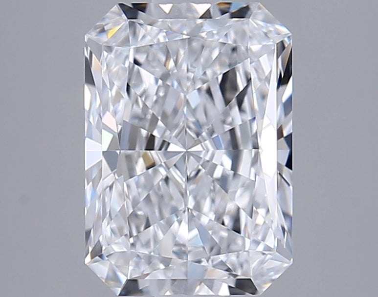 2.00 Carat Radiant Shaped, Ideal Cut, D Color, VVS2 Clarity, GIA Certified Lab Grown Diamond