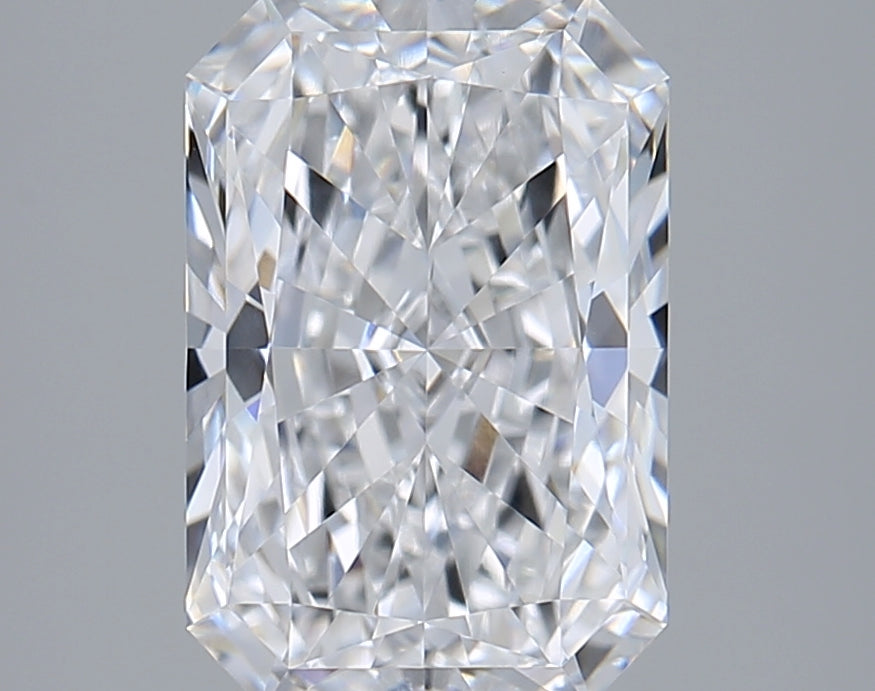 2.00 Carat Radiant Shaped, Ideal Cut, D Color, VVS2 Clarity, GIA Certified Lab Grown Diamond