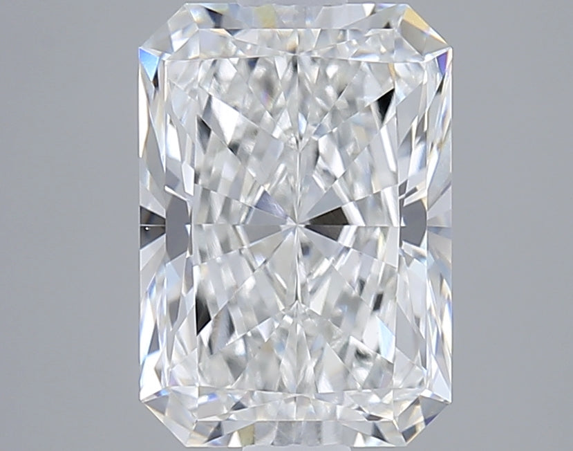 2.10 Carat Radiant Shaped, Ideal Cut, F Color, VVS2 Clarity, GIA Certified Lab Grown Diamond