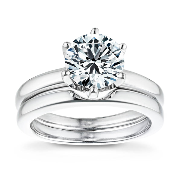 Neoma Lab Grown Diamond Six Prong Solitaire Wedding Set