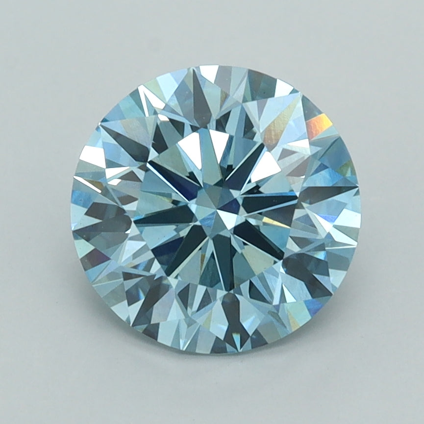 2.01 Carat Round Shaped, Ideal Cut, VVS2 Clarity, IGI Certified Lab Grown Diamond