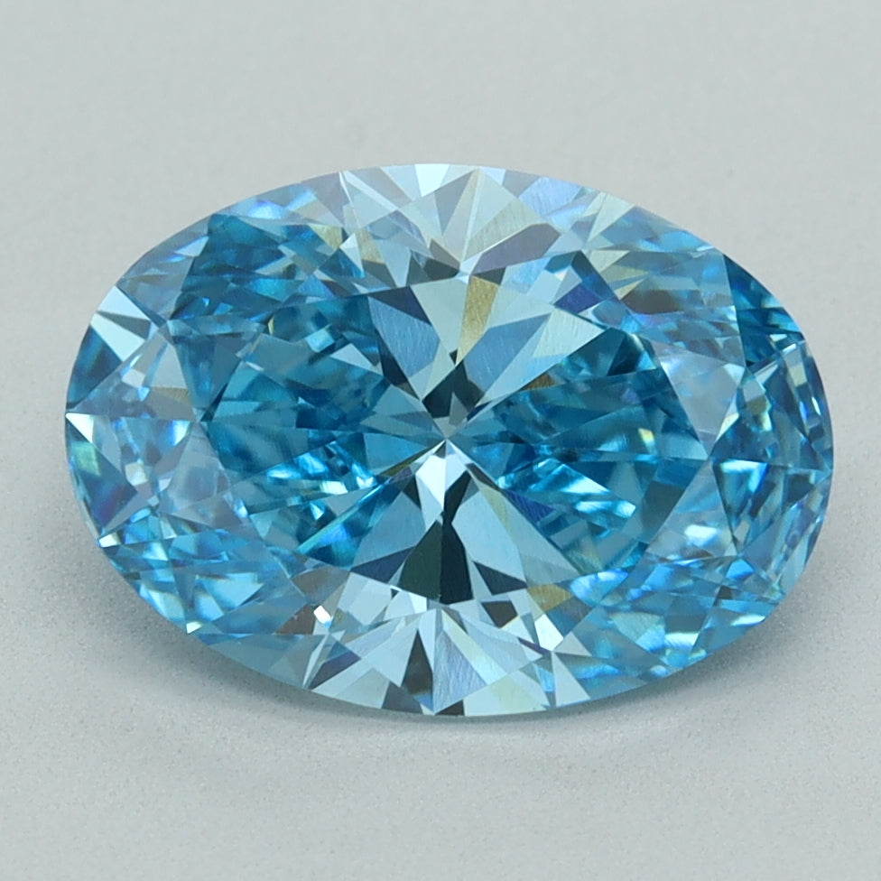 3.10 Carat Oval Shaped, Ideal Cut, VVS2 Clarity, IGI Certified Lab Grown Diamond