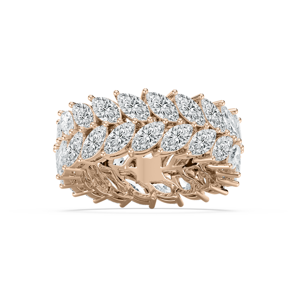 Lillian ctw Marquise Lab Grown Diamond Double Row Eternity Band
