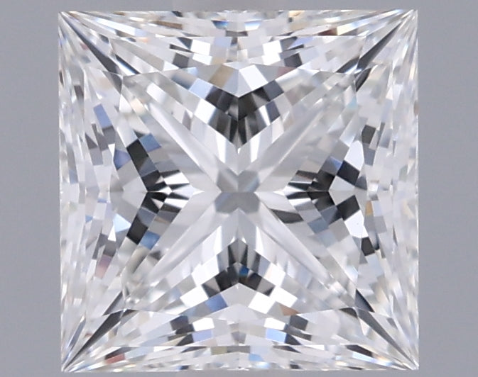 1.55 Carat Princess Shaped, Ideal Cut, E Color, VVS2 Clarity, IGI Certified Lab Grown Diamond