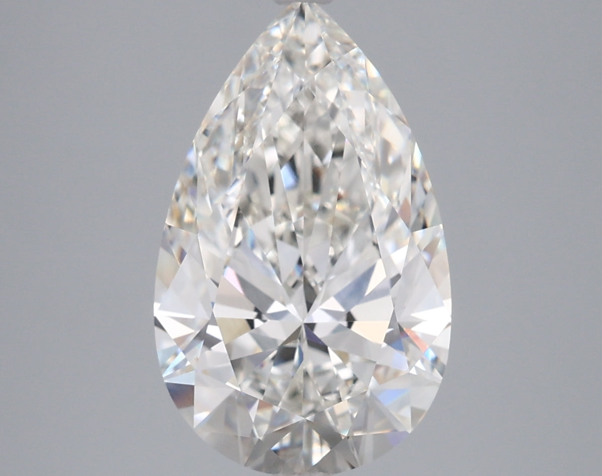 4.05 Carat Pear Shaped, Ideal Cut, G Color, VVS2 Clarity, IGI Certified Lab Grown Diamond