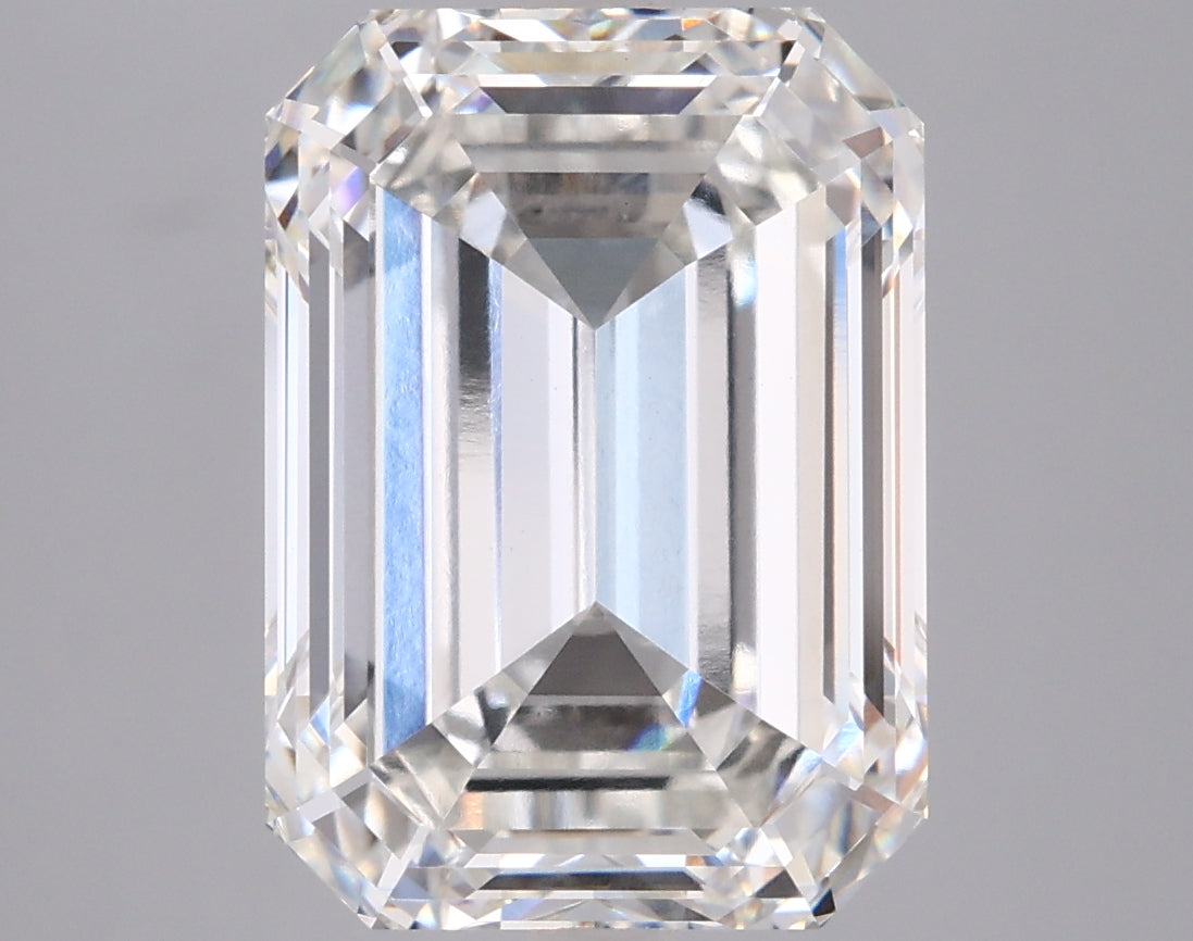 7.02 Carat Emerald Shaped, Ideal Cut, G Color, VVS2 Clarity, IGI Certified Lab Grown Diamond