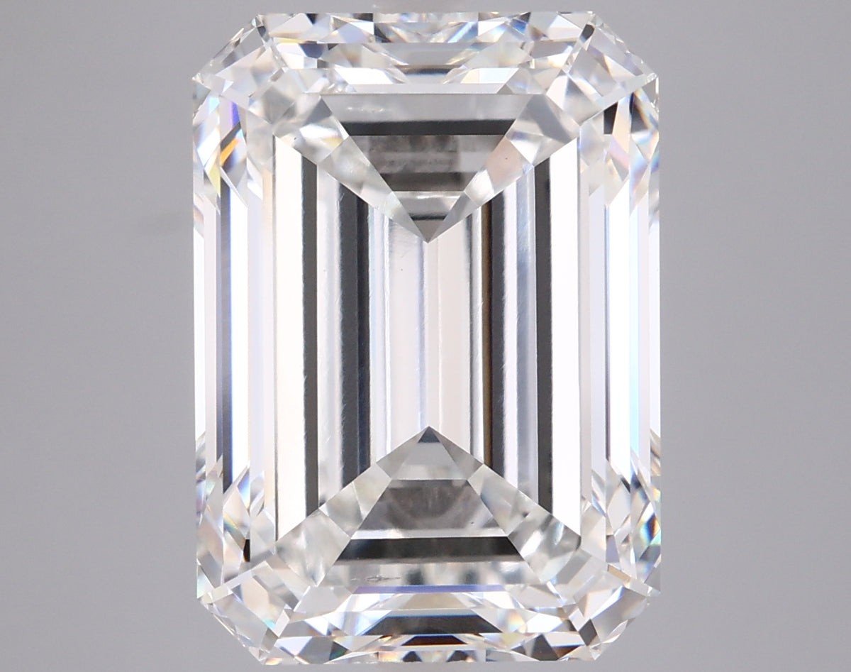 11.00 Carat Emerald Shaped, Ideal Cut, F Color, VS2 Clarity, IGI Certified Lab Grown Diamond