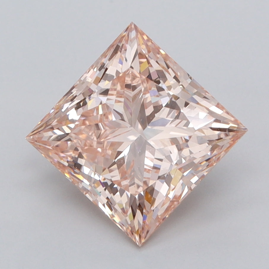 2.55 Carat Princess Shaped, Ideal Cut, VS1 Clarity, IGI Certified Lab Grown Diamond