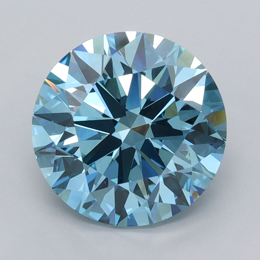 2.51 Carat Round Shaped, Ideal Cut, VS1 Clarity, IGI Certified Lab Grown Diamond