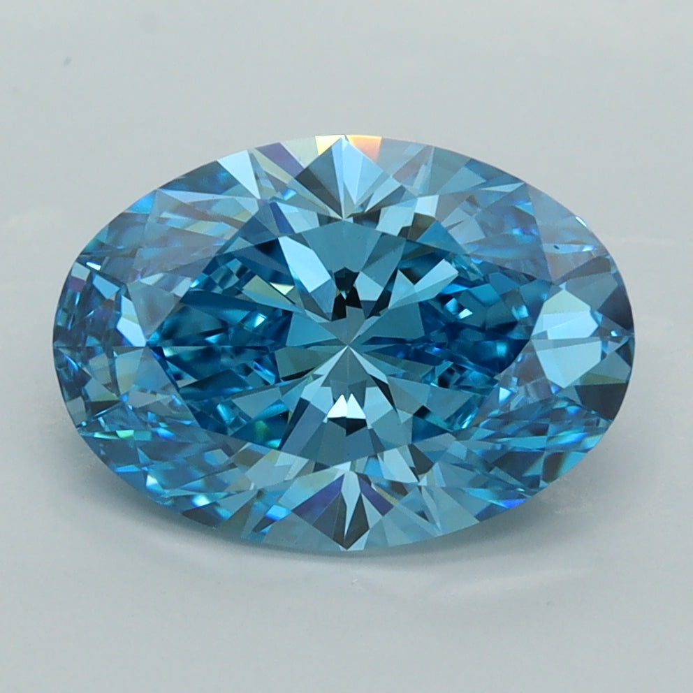 3.04 Carat Oval Shaped, Ideal Cut, VVS2 Clarity, IGI Certified Lab Grown Diamond