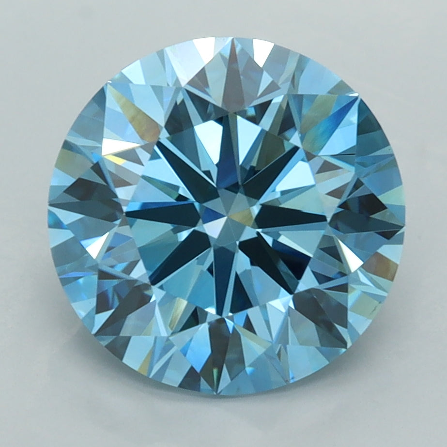 4.06 Carat Round Shaped, Ideal Cut, VVS2 Clarity, IGI Certified Lab Grown Diamond