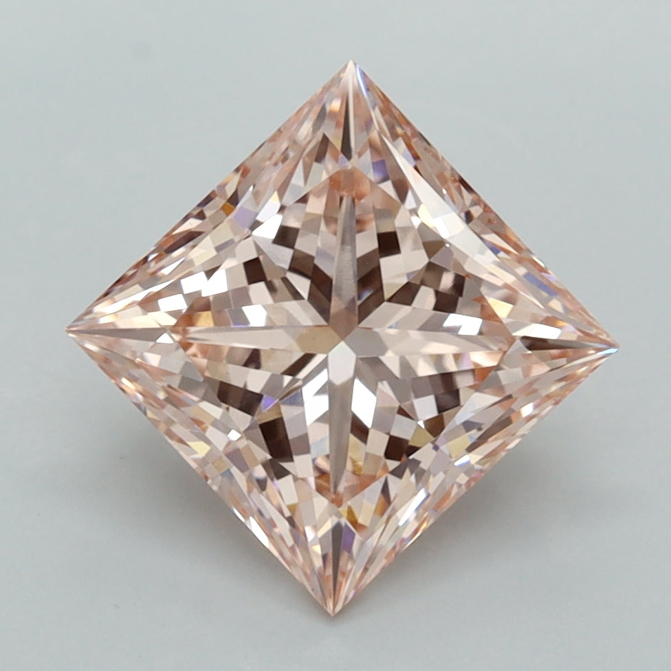 3.05 Carat Princess Shaped, Ideal Cut, VVS2 Clarity, IGI Certified Lab Grown Diamond