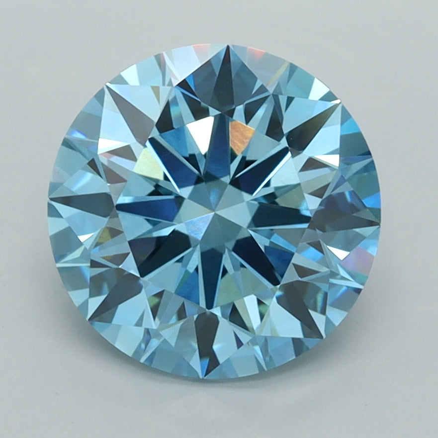 3.02 Carat Round Shaped, Ideal Cut, VVS2 Clarity, IGI Certified Lab Grown Diamond