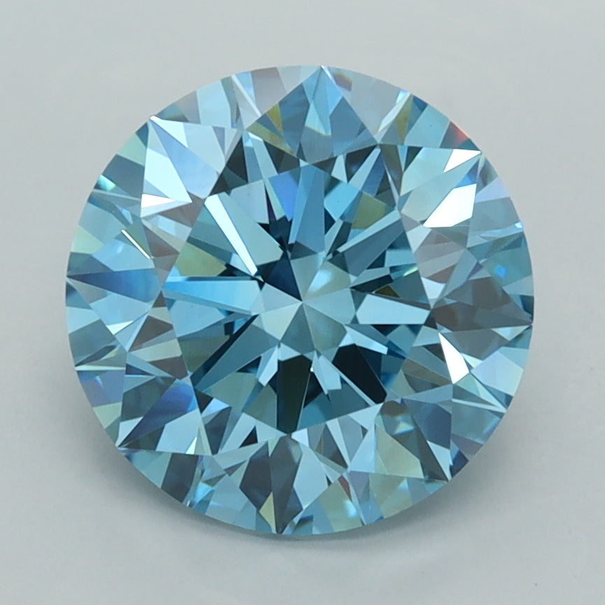3.06 Carat Round Shaped, Ideal Cut, VVS2 Clarity, IGI Certified Lab Grown Diamond