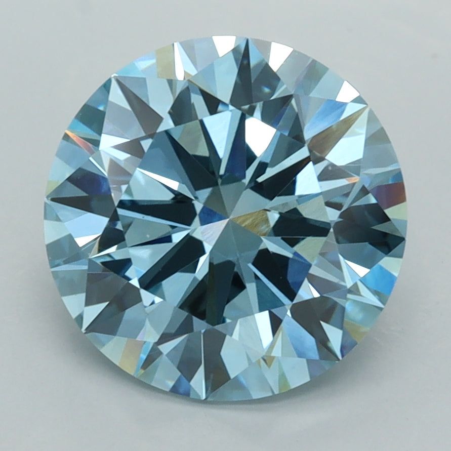 3.59 Carat Round Shaped, Ideal Cut, VVS2 Clarity, IGI Certified Lab Grown Diamond
