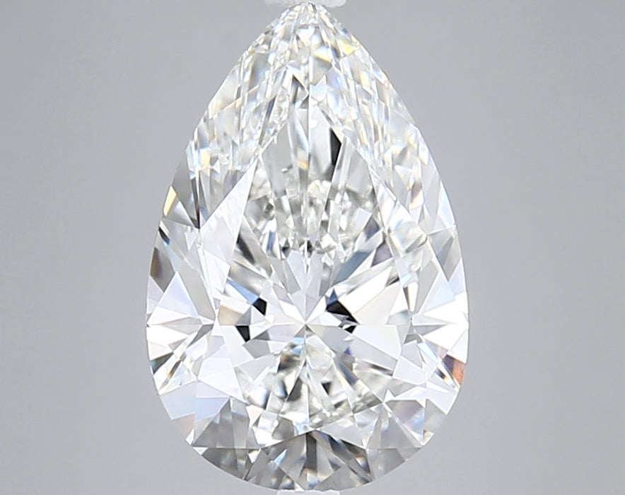 5.08 Carat Pear Shaped, Ideal Cut, F Color, VVS2 Clarity, IGI Certified Lab Grown Diamond