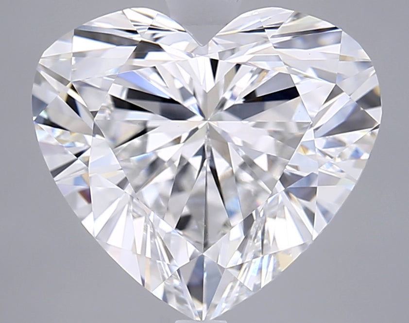 5.04 Carat Heart Shaped, Ideal Cut, E Color, VVS2 Clarity, IGI Certified Lab Grown Diamond