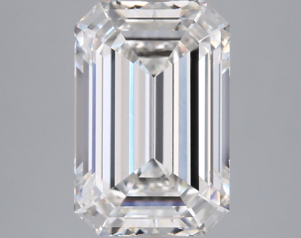 4.08 Carat Emerald Shaped, Ideal Cut, G Color, VVS2 Clarity, IGI Certified Lab Grown Diamond