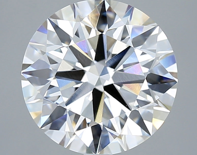 4.06 Carat Round Shaped, Ideal Cut, F Color, VVS2 Clarity, IGI Certified Lab Grown Diamond