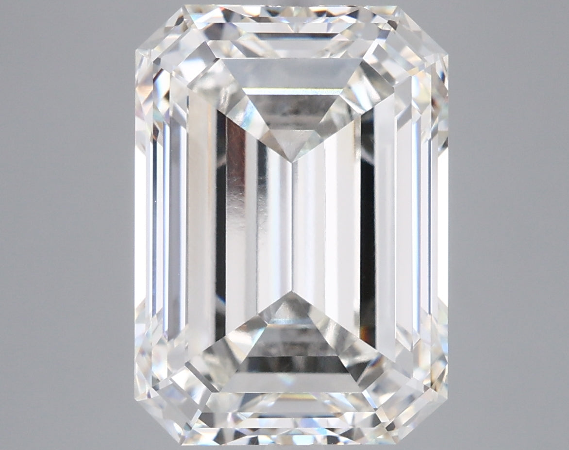 8.07 Carat Emerald Shaped, Ideal Cut, G Color, VVS2 Clarity, IGI Certified Lab Grown Diamond