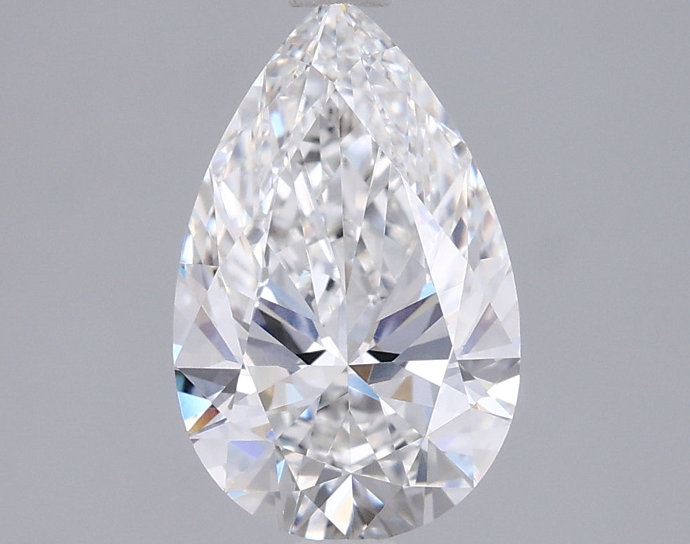 1.52 Carat Pear Shaped, Ideal Cut, E Color, VVS1 Clarity, IGI Certified Lab Grown Diamond