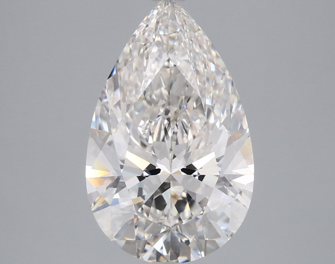 3.03 Carat Pear Shaped, Ideal Cut, G Color, VVS2 Clarity, IGI Certified Lab Grown Diamond