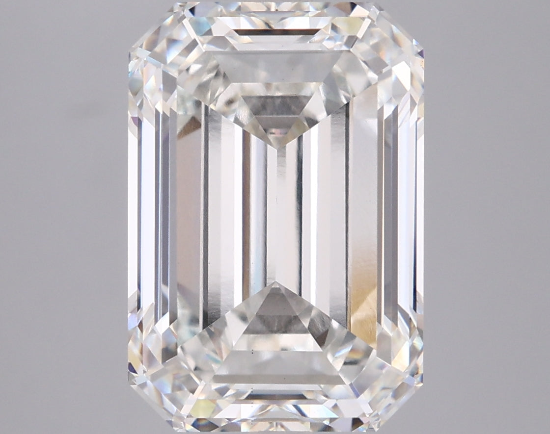 7.21 Carat Emerald Shaped, Ideal Cut, G Color, VS1 Clarity, IGI Certified Lab Grown Diamond