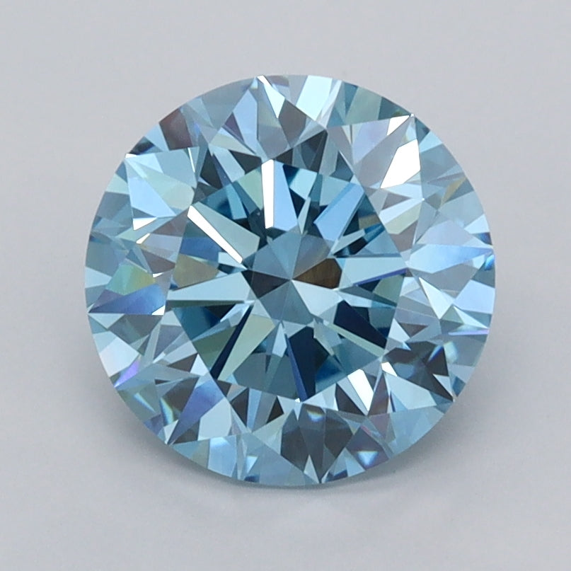 2.02 Carat Round Shaped, Ideal Cut, VVS2 Clarity, IGI Certified Lab Grown Diamond