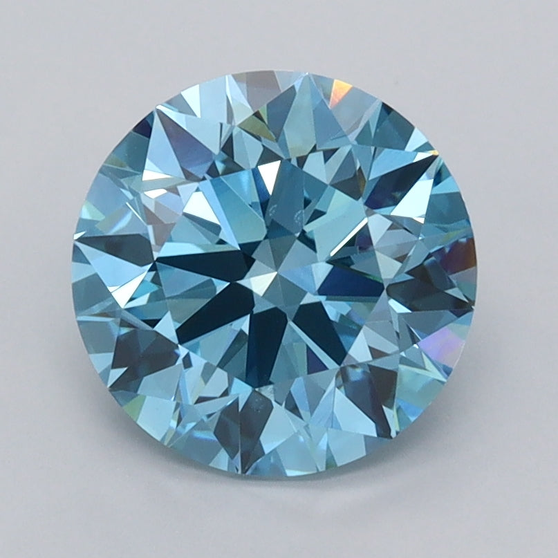 2.07 Carat Round Shaped, Ideal Cut, VVS2 Clarity, IGI Certified Lab Grown Diamond