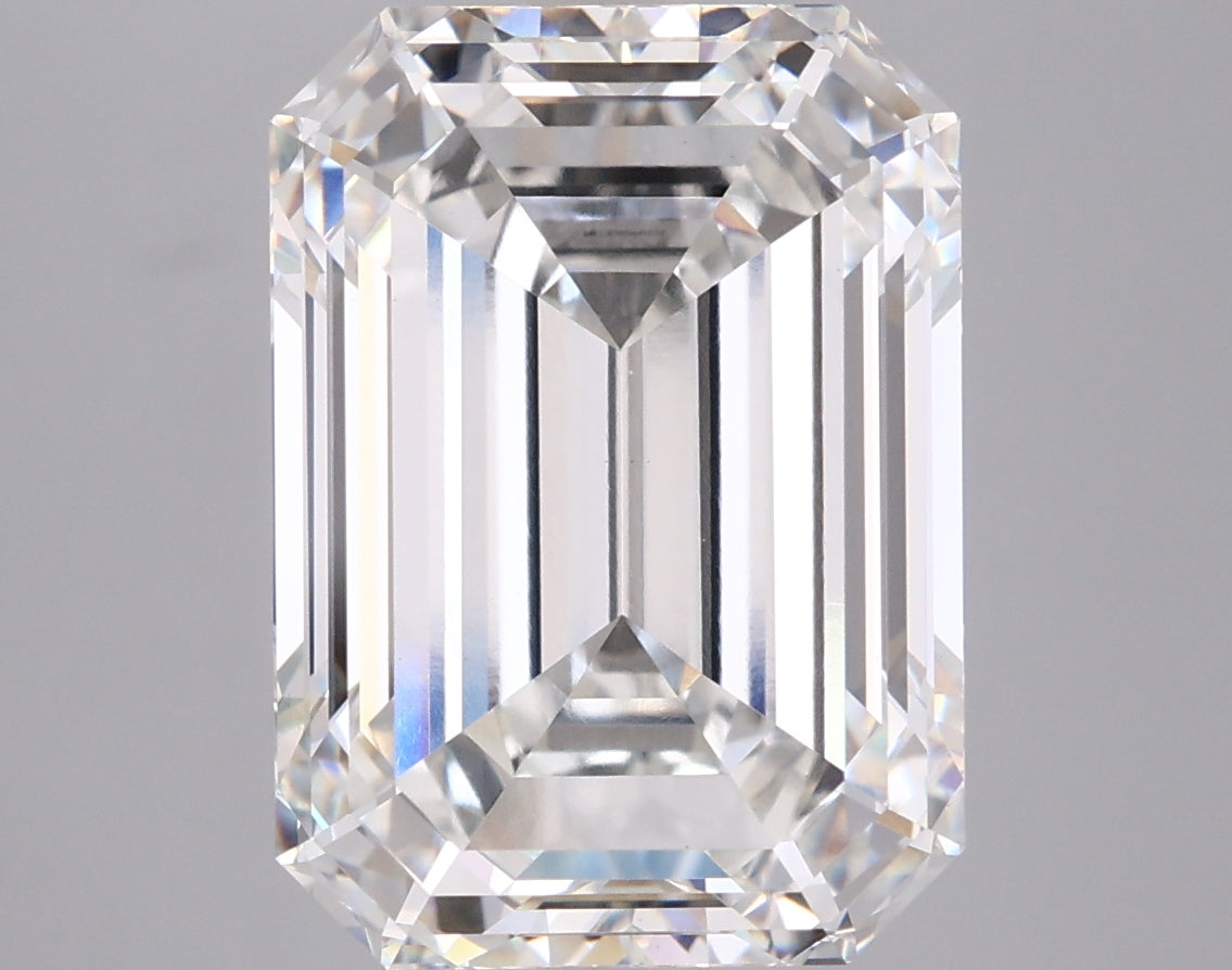 8.02 Carat Emerald Shaped, Ideal Cut, G Color, VVS2 Clarity, IGI Certified Lab Grown Diamond