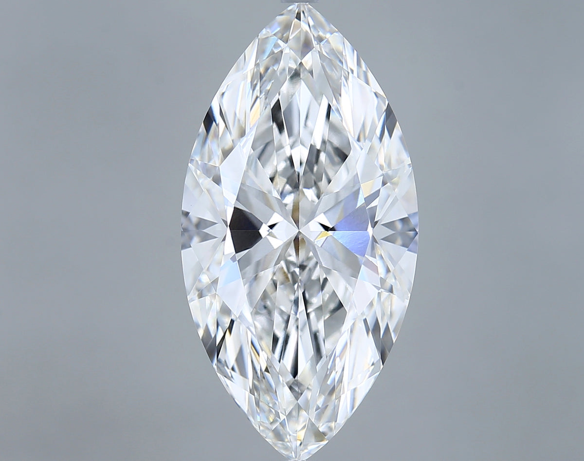 9.03 Carat Marquise Shaped, Ideal Cut, F Color, VVS2 Clarity, IGI Certified Lab Grown Diamond