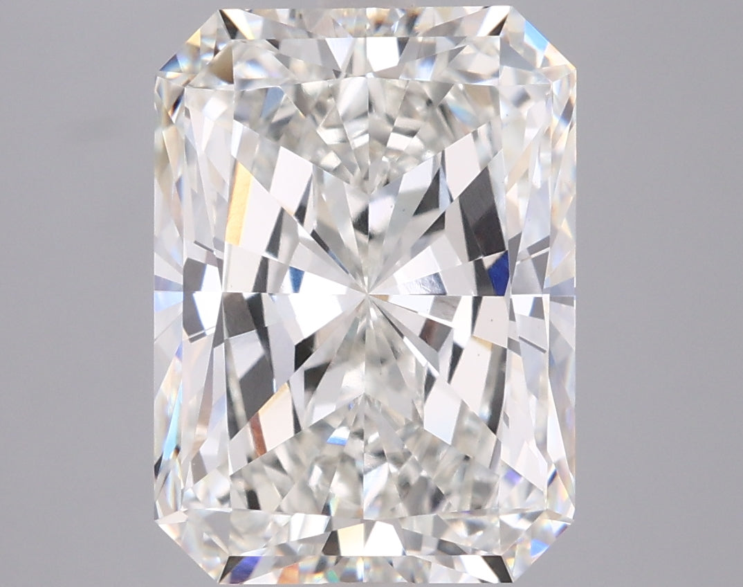 6.03 Carat Radiant Shaped, Ideal Cut, G Color, VVS2 Clarity, IGI Certified Lab Grown Diamond