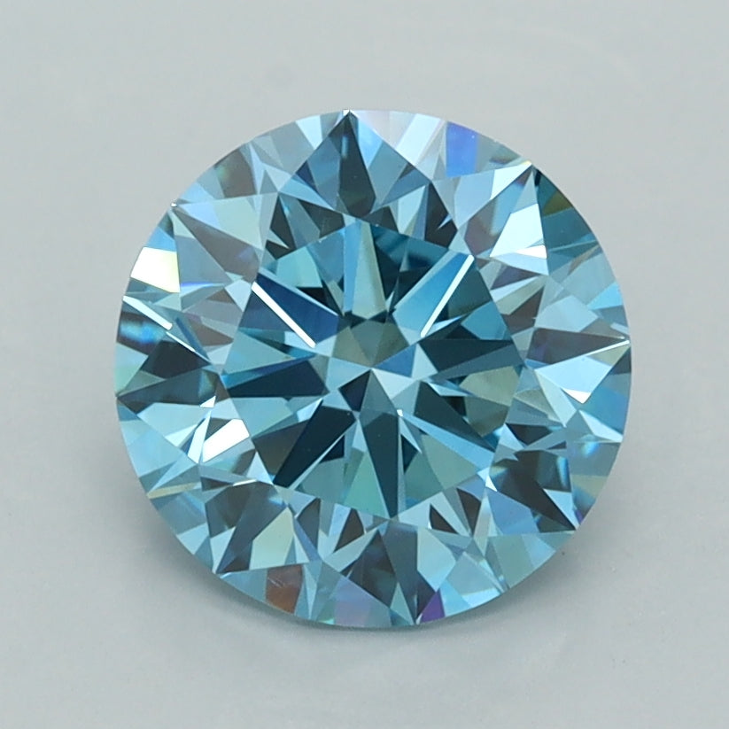 2.01 Carat Round Shaped, Ideal Cut, VVS2 Clarity, IGI Certified Lab Grown Diamond